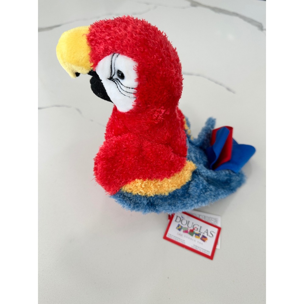 Douglas Cuddle Toys Scarlet Macaw Parrot‎ Plush Stuffed Animal 8 Inch NWT